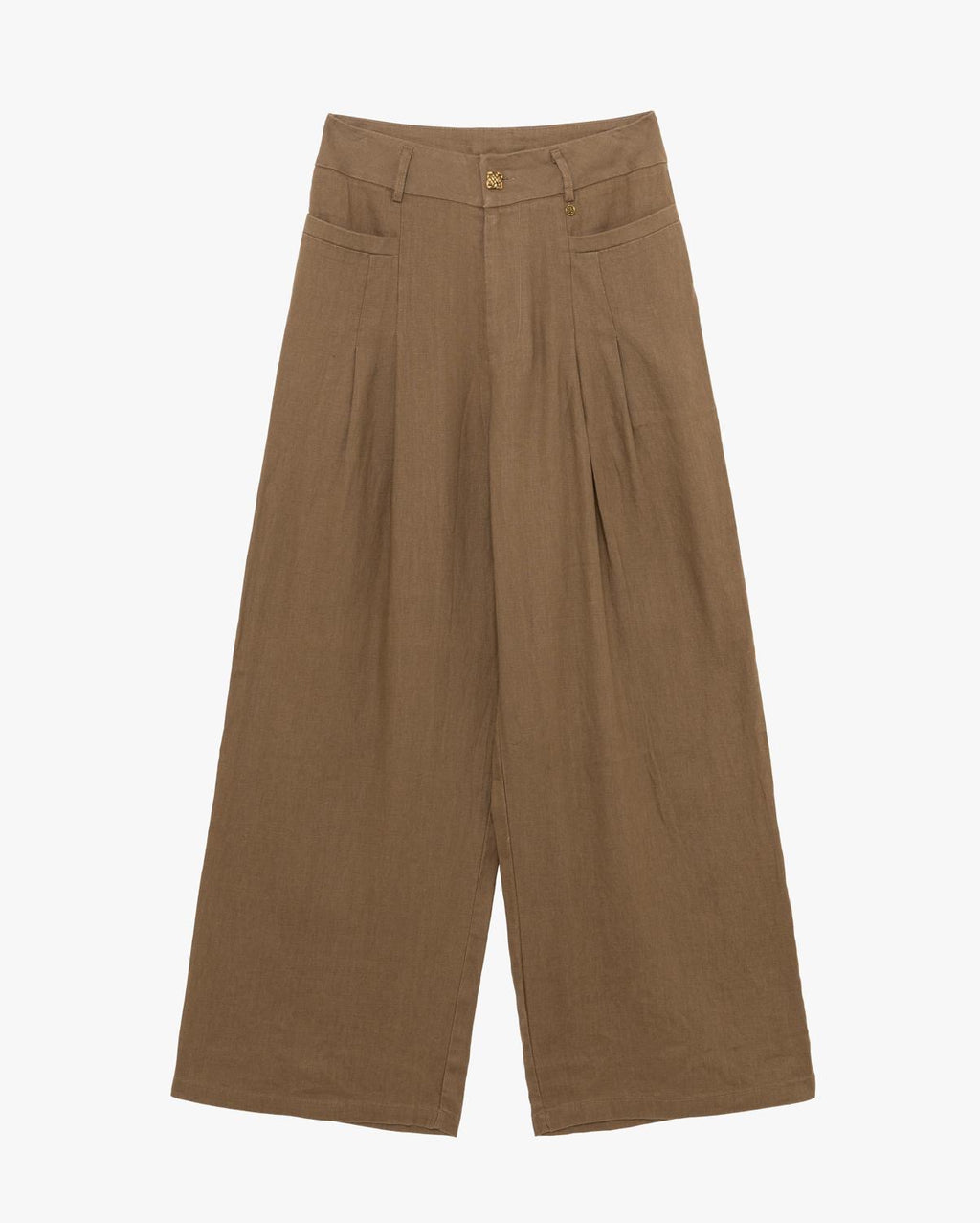 GL FOR HER PANTALONE WIDE LEG IN LINO