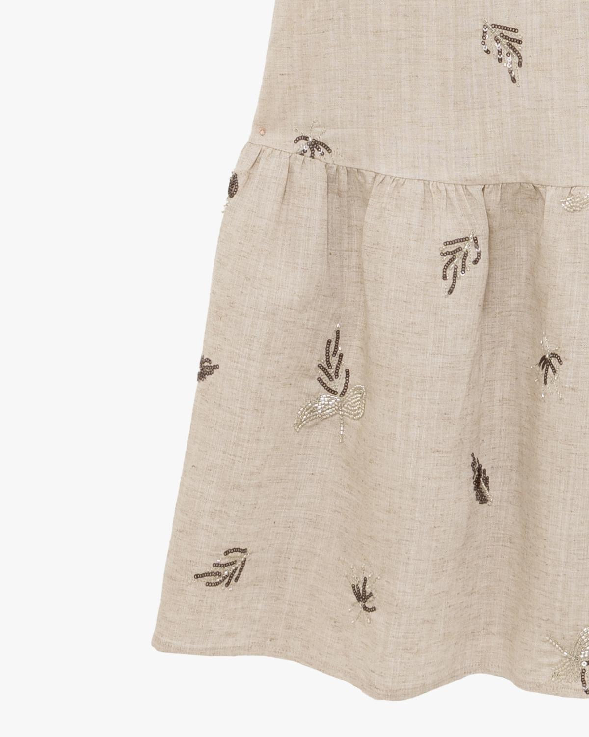 GL FOR HER ABITO  IN LINO  CON STRASS