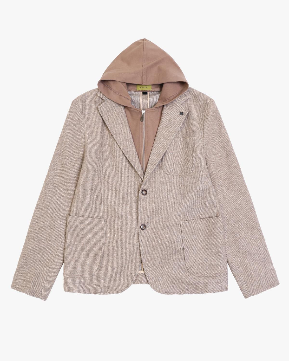 GIANNI LUPO GIACCA/CAPPOTTO HERRINGBONE