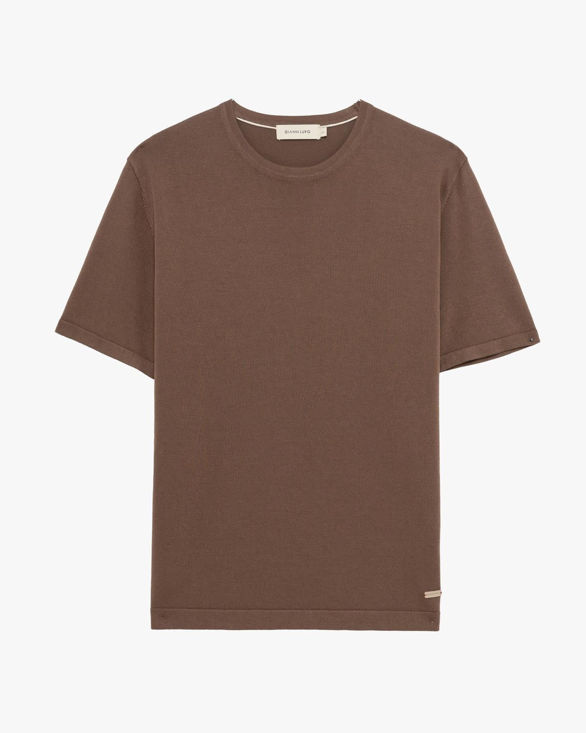GIANNI LUPO T-SHIRT IN FILO GIROCOLLO