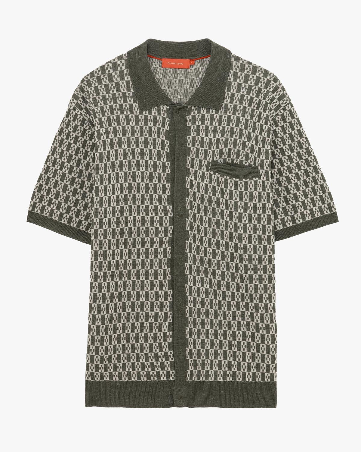 GIANNI LUPO CARDIGAN CON FANTASIA GEOMETRICA