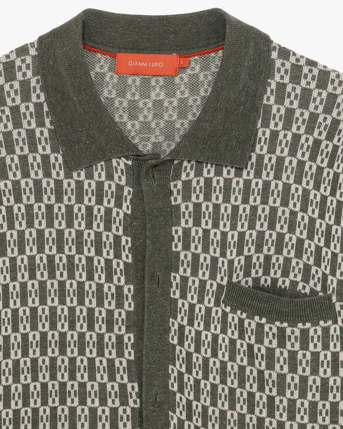 GIANNI LUPO CARDIGAN CON FANTASIA GEOMETRICA