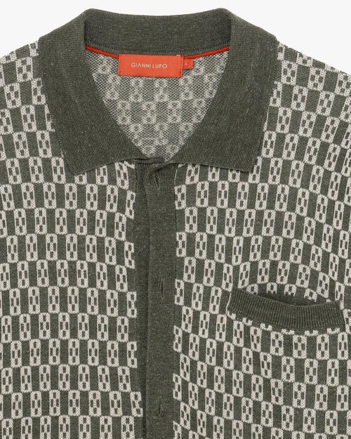 GIANNI LUPO CARDIGAN CON FANTASIA GEOMETRICA