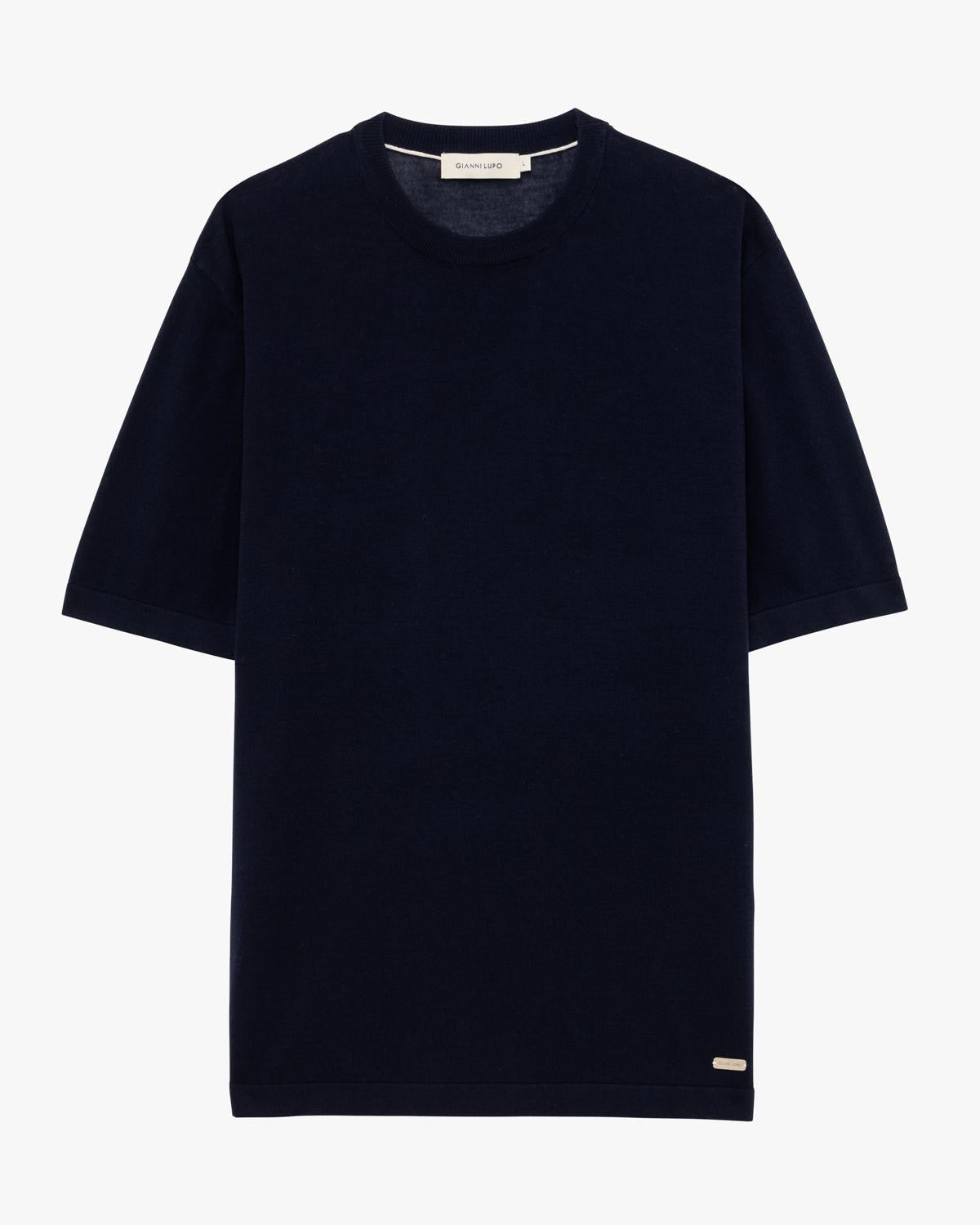 GIANNI LUPO T-SHIRT IN FILO DI VISCOSA GIROCOLLO OVERFIT