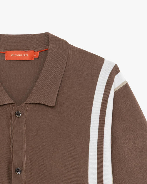GIANNI LUPO CARDIGAN RIGATO BICOLORE