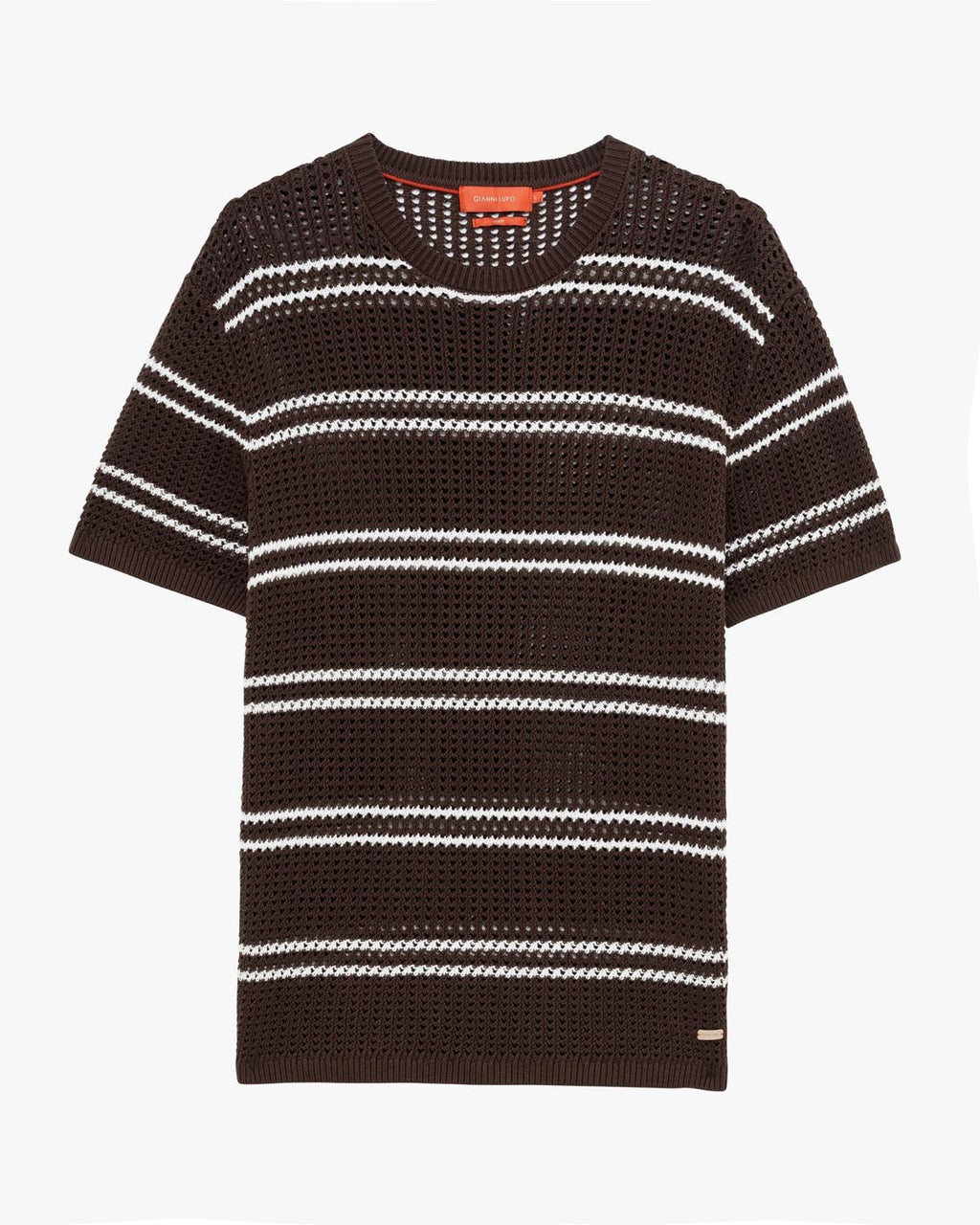 GIANNI LUPO T-SHIRT OVER CROCHET RIGATA