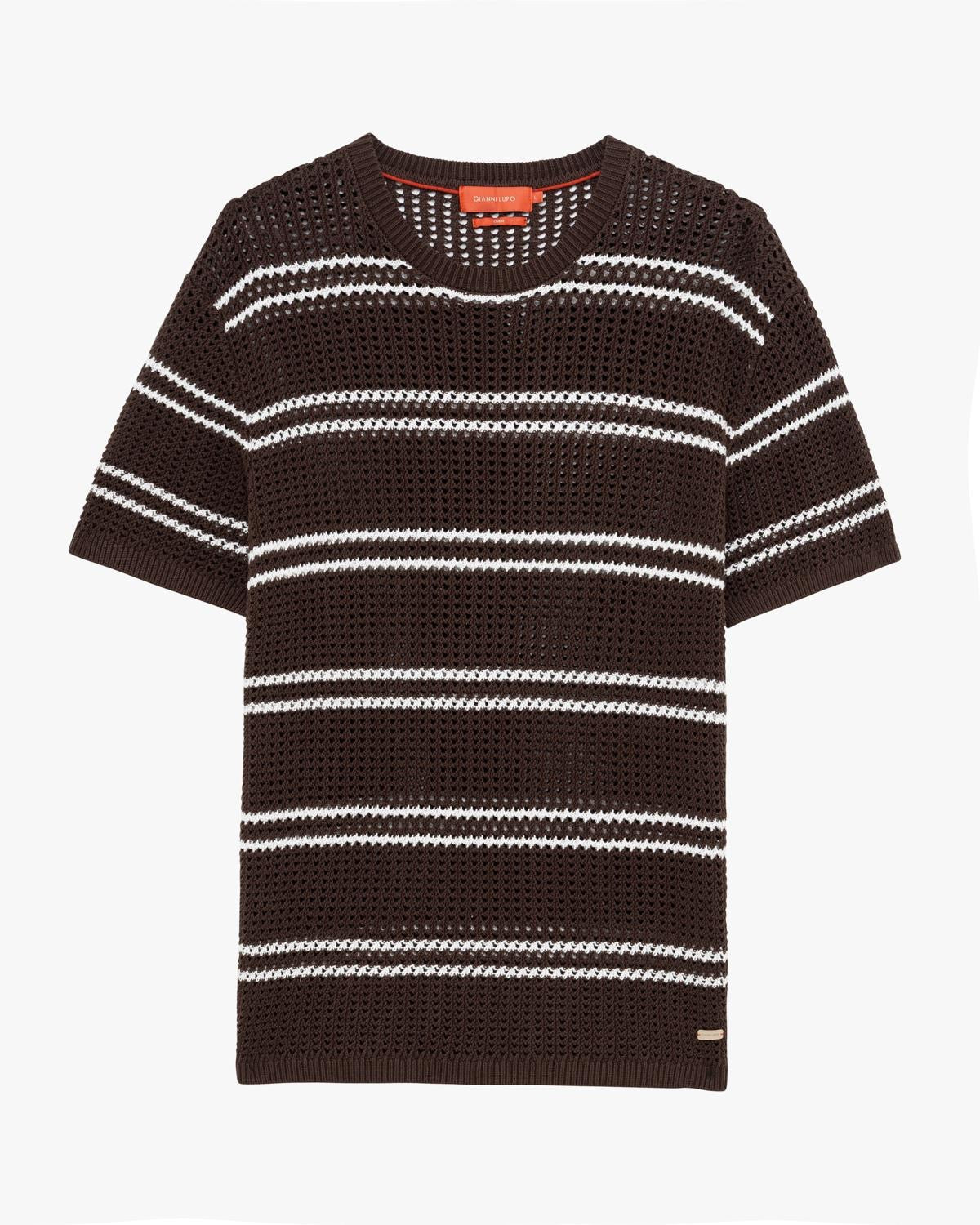 GIANNI LUPO T-SHIRT OVER CROCHET RIGATA