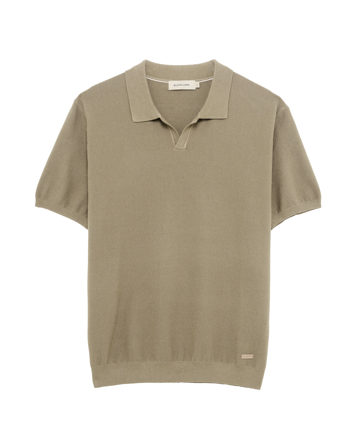 GIANNI LUPO POLO SENZA BOTTONI NIDO D'APE