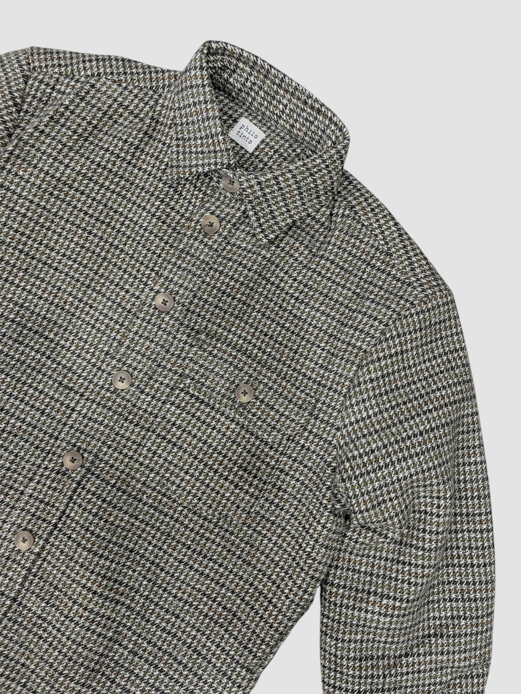 PHILOTINTO OVERSHIRT CON TASCONE IMBOTTITA PIED DE POULE